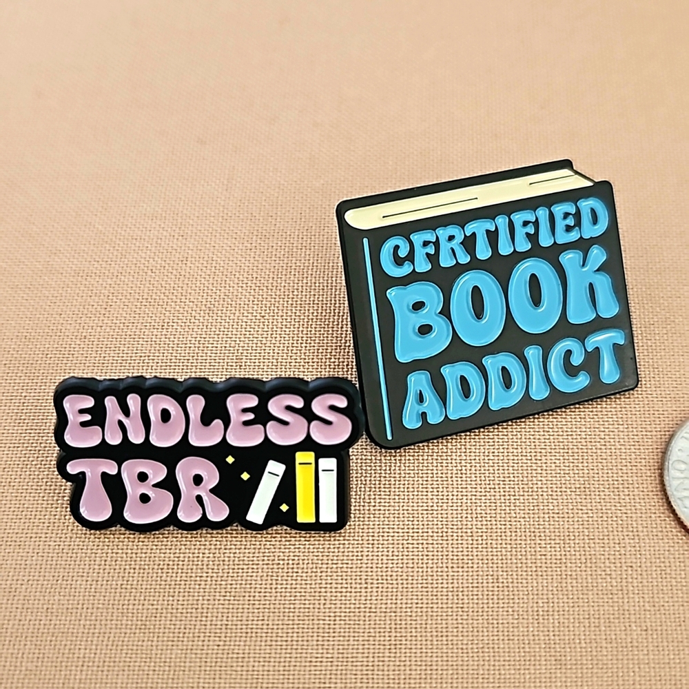 Book Lovers enamel pin set